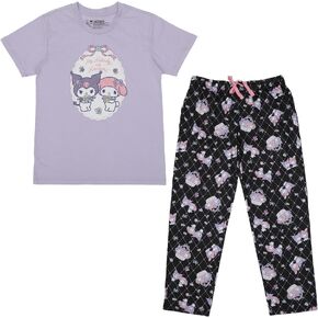 Bioworld Kuromi & My Melody Women's Lavender Sleepwear Set in Saudi Arabia
