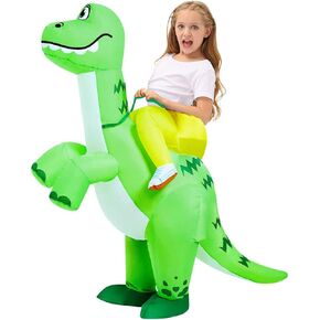 زي JUROSAICA قابل للنفخ للأطفال زي ديناصور قابل للنفخ ديبلودوكس للركوب على أزياء الهالوين الفاخرة للبنين والبنات in Kuwait
