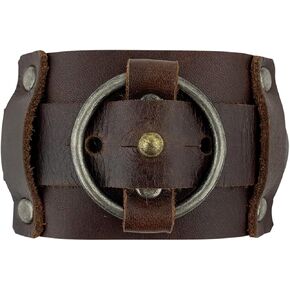 Hide & Drink, Wristband Handmade from Full Grain Leather - Bourbon Brown in Saudi Arabia