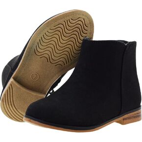 FLYFUPPY Girls Boots Ankle Boots for Girls Side Zipper Short Suede Booties Fashion Boots for Toddler/Little/Big Kids