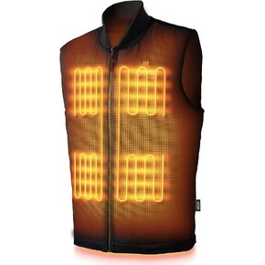 Ibex Men's Heated Work Vest - 9 hours of Heat | Battery and Charginc Cable Included | 3 Heat Settings