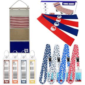Disney Cruise Essentials (3 Items) Fish Extender, Luggage Tags [4], Towel Bands [4] & Lanyards [4] in Saudi Arabia