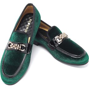 Men's Fashion Formal Velvet Loafers and Wedding Dress Shoes for Men, Penny Slip-On Smoking Luxury Men Casual Shoes in Saudi Arabia
