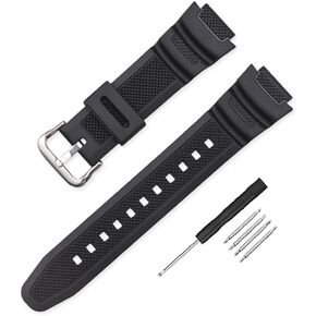 Replacement Watch Band 18mm Resin Strap for Casio Men's G-Shock AE-1000W AE-1200W AQ-S810W SGW-400H SGW-300H MRW-200H W-735H in Kuwait