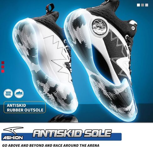 ASHION Men's Shoes Fashion Sneakers Breathable Running Shoes Mens Arch Support Basketball Shoes Non Slip Sport Shoes in Kuwait