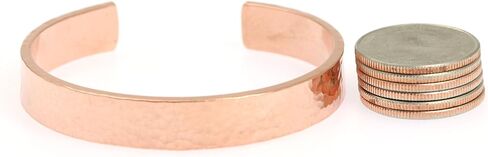 10mm Wide Hammered Copper Cuff Bracelet By John Brana Handmade Jewelry 100% Uncoated Solid Copper Cuff in Kuwait