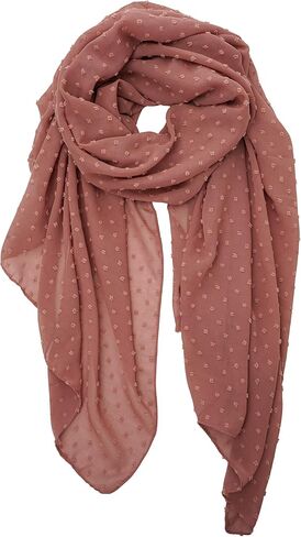 YOUR SMILE Ladies/Women's Lightweight Solid Color Pearl Chiffon Long Shawl Scarf For Spring Summer Fall in Kuwait