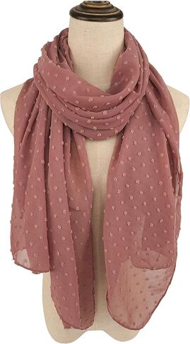 YOUR SMILE Ladies/Women's Lightweight Solid Color Pearl Chiffon Long Shawl Scarf For Spring Summer Fall in Kuwait