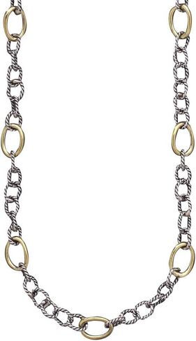 عقد سلسلة من الفضة الاسترليني الملتوية مع حلقات نحاسية 5 ملم من Waxing Poetic - 3 أطوال in Kuwait