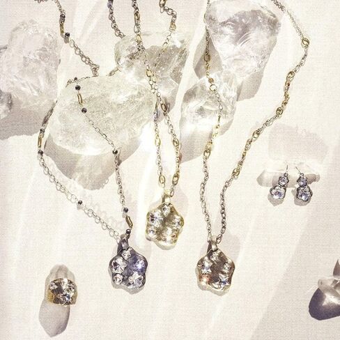 عقد سلسلة من الفضة الاسترليني الملتوية مع حلقات نحاسية 5 ملم من Waxing Poetic - 3 أطوال in Kuwait