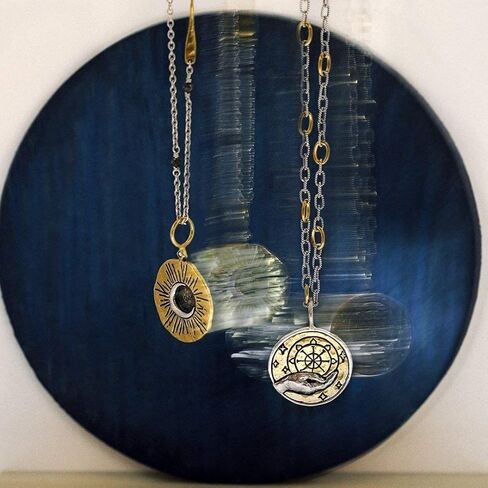 عقد سلسلة من الفضة الاسترليني الملتوية مع حلقات نحاسية 5 ملم من Waxing Poetic - 3 أطوال in Kuwait