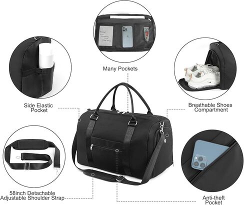 حقيبة سفر من هانبلز، لون اسود، شنطة سفر, أسود, حقيبة سفر in Kuwait