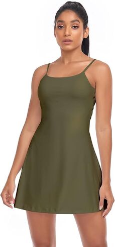 Womens Tennis Dress, with Adjustable Straps & Built-in Bra Athletic Golf Dresses for Women Workout Exercise in Kuwait