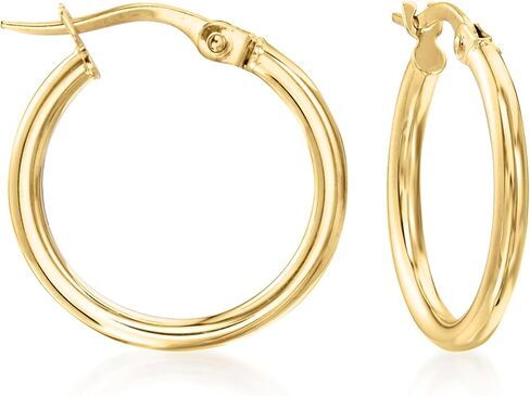 أقراط روس سيمونز الإيطالية من الذهب الأصفر عيار 2 مم عيار 18 قيراط in Kuwait