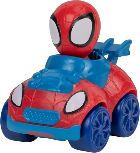 مجموعة ملابس Marvel الرسمية للأطفال الصغار - سترة علوية، قناع قماشي، ملحق درع الويب in Kuwait