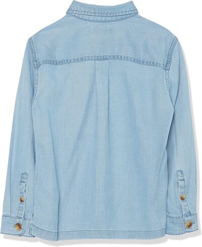 Amazon Essentials Boys' Chambray-Stretch Long Sleeve Shirt in Kuwait