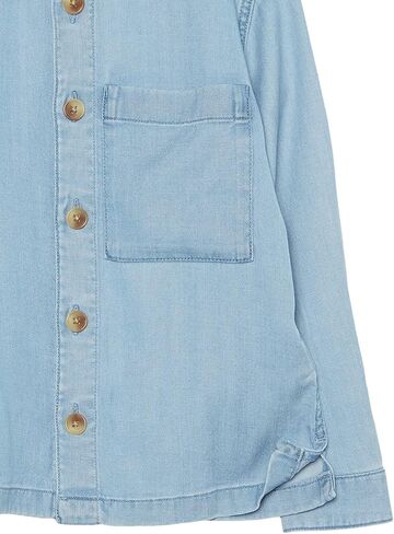 Amazon Essentials Boys' Chambray-Stretch Long Sleeve Shirt in Kuwait
