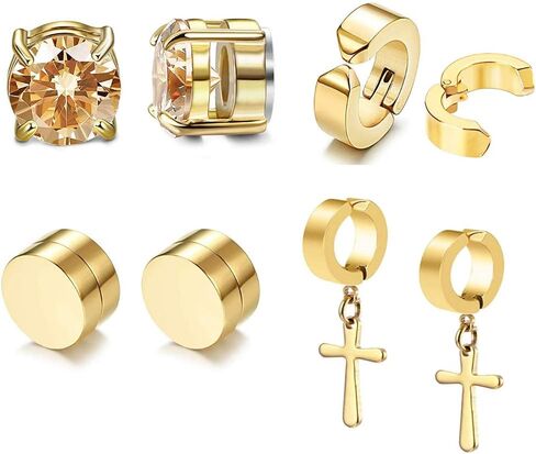 4 أزواج من الأقراط غير المثقوبة، أقراط تشيكوسلوفاكيا، أقراط متدلية بمشبك للأذنين غير المثقوبة in Kuwait