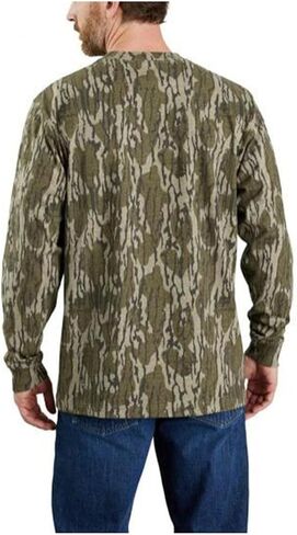 Carhartt Men's 105483 Loose Fit Heavyweight Long-Sleeve Pocket Camo Logo Graphi in Saudi Arabia