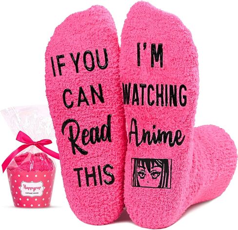 HAPPYPOP Women Funny Anime Gifts Anime Socks Anime Socks للفتيات المراهقات، هدايا الرسوم المتحركة المبتكرة للفتيات هدايا الرسوم المتحركة للنساء in Kuwait