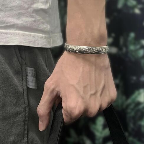 سوار فينغ شوي من الفضة الاسترلينية عيار 999 من جلوويف، سوار حماية بي شيو مانترا قابل للتعديل، ديكور فينغشوي للثروة والحظ والسعادة، سوار تميمة للرجال والنساء، فضي، بدون احجار كريمة in Kuwait