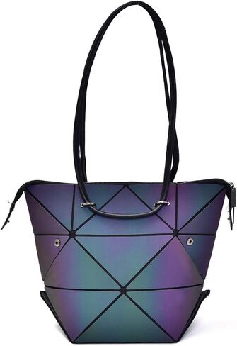 مجموعة من 3 حقائب نسائية هندسية مضيئة وحقائب يد ثلاثية الأبعاد مع محفظة من WUIOS in Kuwait