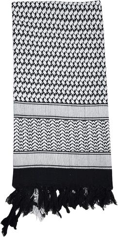 SHEKAF Shemagh Scarf Men - Women /100% Cotton Military Shemagh Keffiyeh Scarf Arafat Tactical Desert Rave Bandana Head Wrap in Kuwait