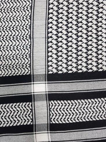 SHEKAF Shemagh Scarf Men - Women /100% Cotton Military Shemagh Keffiyeh Scarf Arafat Tactical Desert Rave Bandana Head Wrap in Kuwait