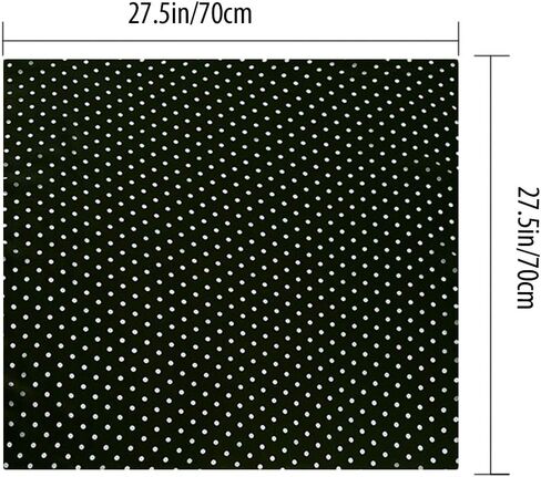 Jolbndcv 1950s وشاح شيفون منقط ريترو وشاح رقبة مربع عتيق، أسود، أبيض، كبير in Kuwait