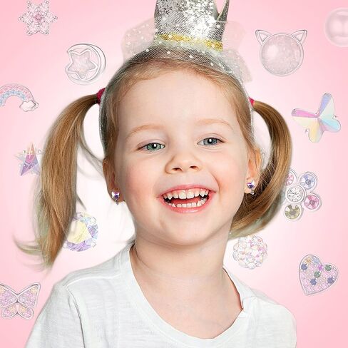 كاسيكا 12 زوج من الاقراط بمشبك للنساء والفتيات، لا تسبب الحساسية، اقراط لطيفة على شكل فراشة وزهور ولؤلؤ وقوس قزح، اقراط للنساء متعددة الالوان غير مثقوبة، معدن زركونيا مكعب, معدن, مكعب زركونيا in Kuwait