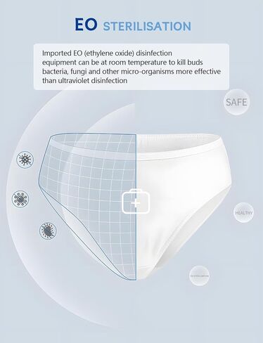 WAERTIUY Disposable Underwear for Women 100% Cotton Disposable Underwear for Travel White Women’s Disposable Panties 10 Packs in Saudi Arabia