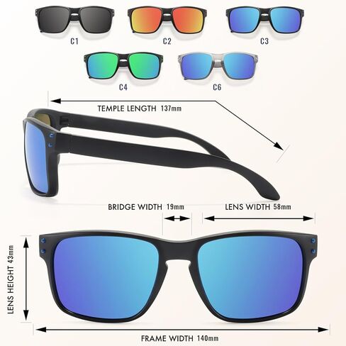 نظارات شمسية MARIDA كلاسيكية مستقطبة للرجال، نظارات شمسية نسائية كلاسيكية للقيادة، حماية TR90 من الأشعة فوق البنفسجية 400، ظلال رائعة in Kuwait