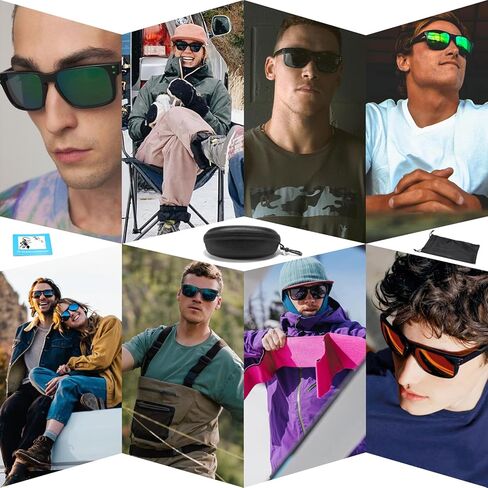 نظارات شمسية MARIDA كلاسيكية مستقطبة للرجال، نظارات شمسية نسائية كلاسيكية للقيادة، حماية TR90 من الأشعة فوق البنفسجية 400، ظلال رائعة in Kuwait