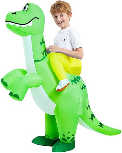 زي JUROSAICA قابل للنفخ للأطفال زي ديناصور قابل للنفخ ديبلودوكس للركوب على أزياء الهالوين الفاخرة للبنين والبنات in Kuwait
