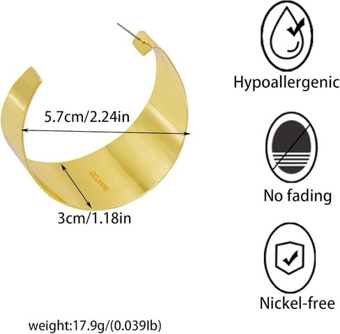 اقراط حلقية مطلية بالذهب للنساء من اكسسوارات الزفاف in Kuwait