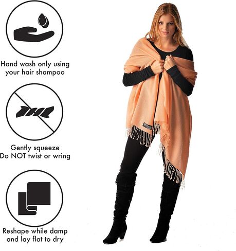 Cashmere Boutique: 100% Pure Cashmere Shawl (30 Colors, Size: 36" x 80") in Kuwait