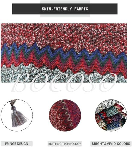 BOCOSO Knit Shawl Wrap Poncho Cape for Women, Ladies Knitted Cardigan Kimono with Fringe for Fall Winter in Saudi Arabia