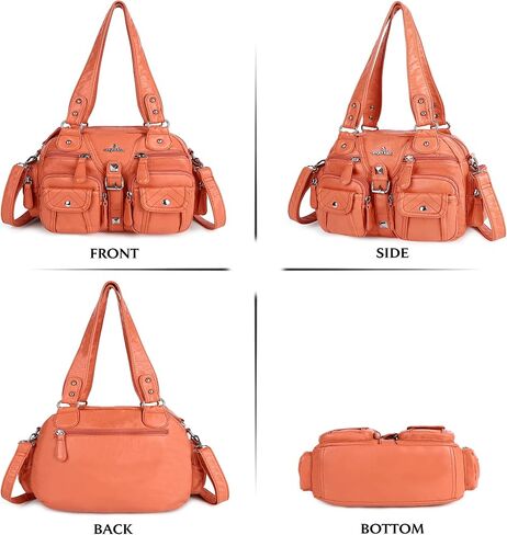 Angel Kiss Hobo Crossbody Purses for Women Shoulder Bag Multipocket Soft Hobo Purses Removable Strap Leather Handbags in Kuwait