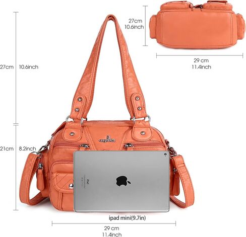 Angel Kiss Hobo Crossbody Purses for Women Shoulder Bag Multipocket Soft Hobo Purses Removable Strap Leather Handbags in Kuwait