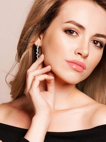 12 Pairs Dangle Hoop Earrings Aesthetic Huggie Earrings with Charms Small Drop Pendant Hoop Earrings for Women in Saudi Arabia