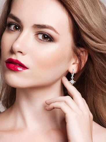 12 Pairs Dangle Hoop Earrings Aesthetic Huggie Earrings with Charms Small Drop Pendant Hoop Earrings for Women in Saudi Arabia