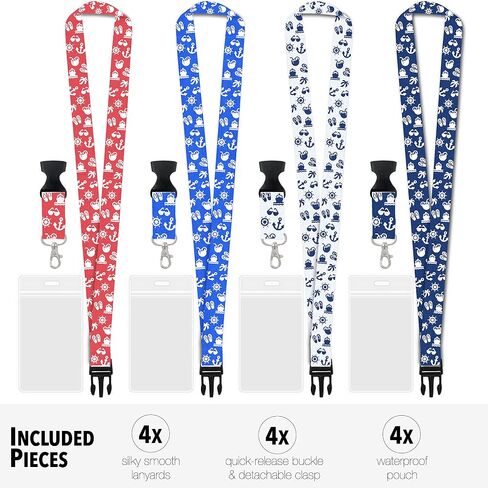 Disney Cruise Essentials (3 Items) Fish Extender, Luggage Tags [4], Towel Bands [4] & Lanyards [4] in Saudi Arabia