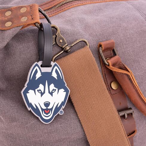 علامة الأمتعة جامعة كونيتيكت UConn علامات UConn Huskies حقيبة (علامة الأمتعة البلاستيكية - التصميم أ) in Saudi Arabia
