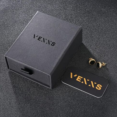 VEXXS S925 أقراط الماس للرجال، 14 قيراط مطلية بالذهب الحقيقي مثلج خارج الأقراط مايكرو تمهيد 5A تشيكوسلوفاكيا أحجار الرجال ترصيع، 925 أقراط الفضة الاسترليني، أقراط مضادة للحساسية للرجال النساء الهيب البوب ​​أقراط الأقراط السوداء in Kuwait
