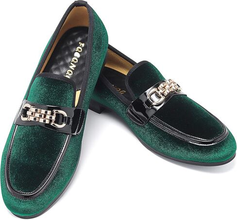 Men's Fashion Formal Velvet Loafers and Wedding Dress Shoes for Men, Penny Slip-On Smoking Luxury Men Casual Shoes in Saudi Arabia