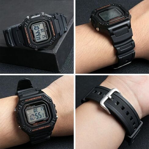 حزام ساعة بديل 18 ملم من الراتنج لساعة كاسيو للرجال G-Shock AE-1000W AE-1200W AQ-S810W SGW-400H SGW-300H MRW-200H W-735H in Kuwait