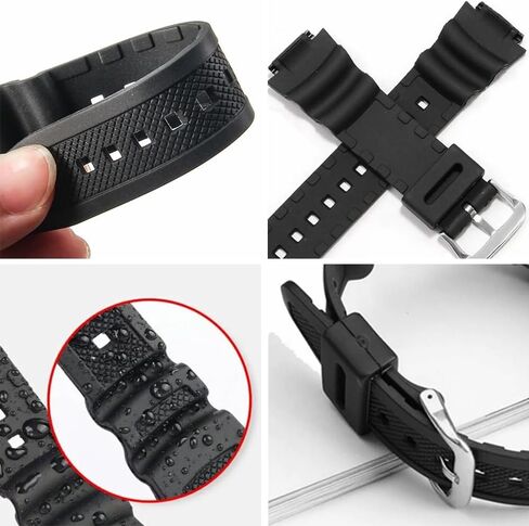 حزام ساعة بديل 18 ملم من الراتنج لساعة كاسيو للرجال G-Shock AE-1000W AE-1200W AQ-S810W SGW-400H SGW-300H MRW-200H W-735H in Kuwait