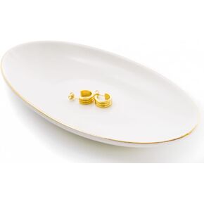 HANKOR Ceramic Key Bowl for Entryway Table, 7 x 4 Key Dish Tray Catch All Bowl, Small Decorative Bowl for Key Jewelry Ring, White in Kuwait