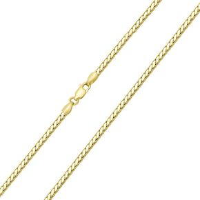 مجوهرات أمريكا 14k الذهب الأصفر أو الذهب الأبيض 2.5 مللي متر الجوف مربع مضفر D/C سلسلة القمح قلادة مع مشبك مخلب جراد البحر