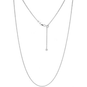 ARGENTO REALE Adjustable Wheat Chain Necklace, 925 Sterling Silver Necklace for Women, Bolo Necklace, Adjustable Chain For All Pendants